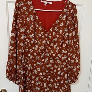 Collective Concepts Rust Floral Blouse